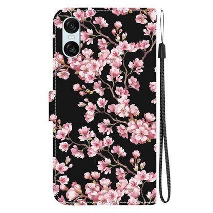 For Sony Xperia 10 VI Case Wallet Phone Leather Cover with Strap Pattern Printing