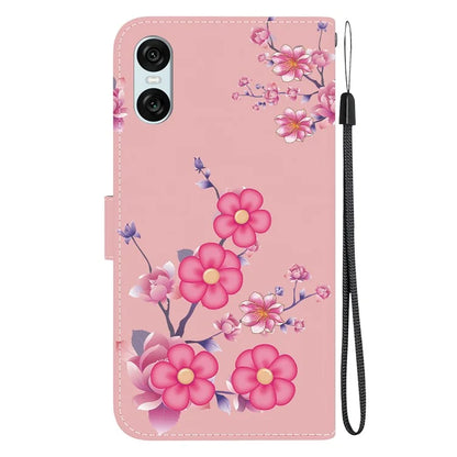 For Sony Xperia 10 VI Case Wallet Phone Leather Cover with Strap Pattern Printing