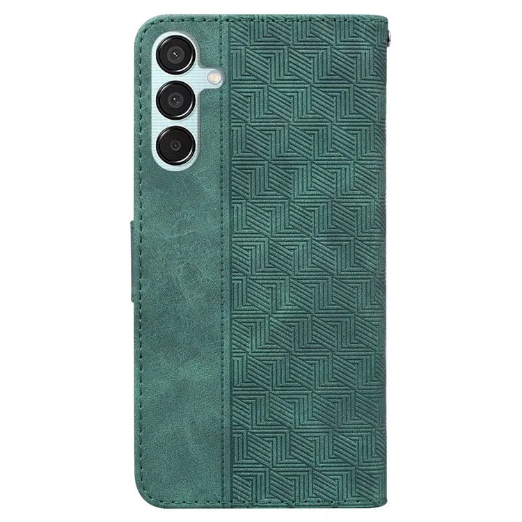 For Samsung Galaxy M15 5G / F15 5G Case PU Leather Geometry Flip Wallet Phone Cover