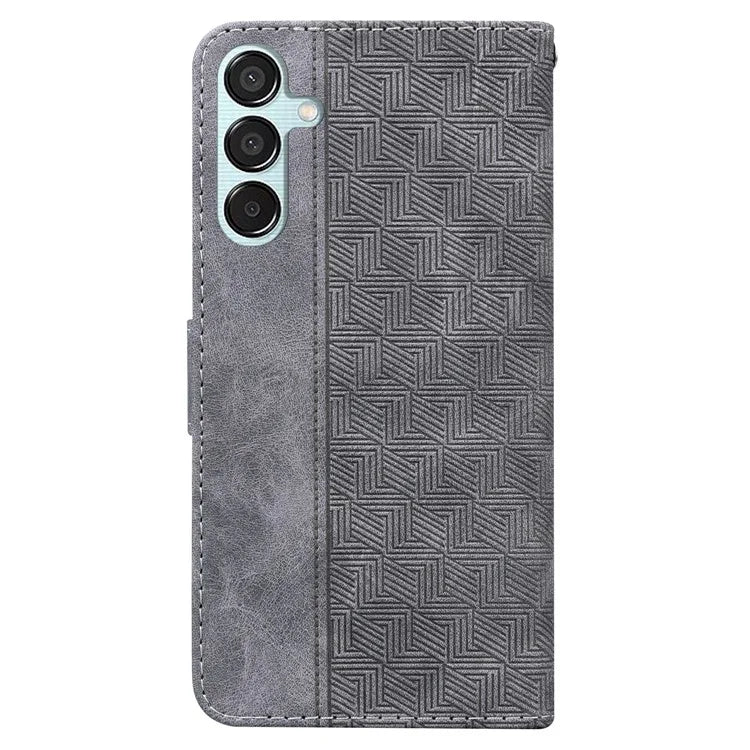 For Samsung Galaxy M15 5G / F15 5G Case PU Leather Geometry Flip Wallet Phone Cover