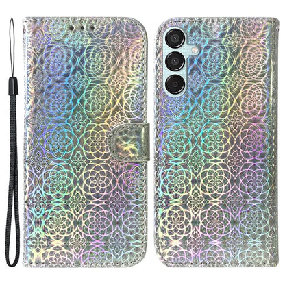For Samsung Galaxy M15 5G / F15 5G Leather Case Dazzling Flower Phone Cover