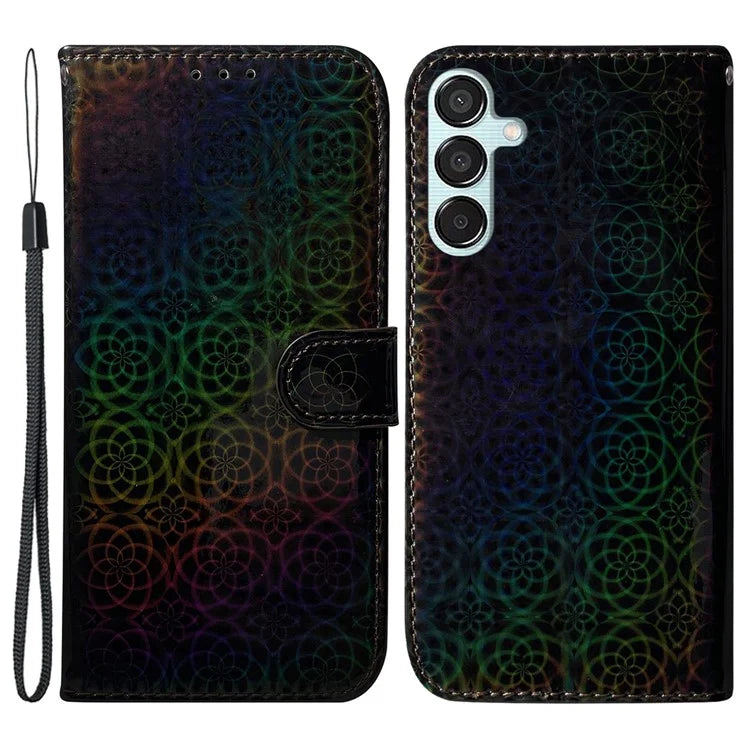 For Samsung Galaxy M15 5G / F15 5G Leather Case Dazzling Flower Phone Cover