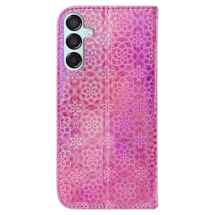 For Samsung Galaxy M15 5G / F15 5G Leather Case Dazzling Flower Phone Cover