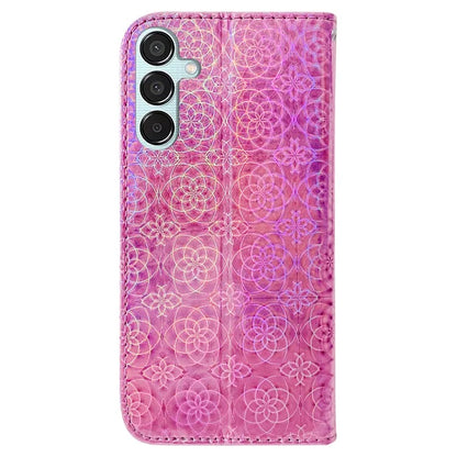 For Samsung Galaxy M15 5G / F15 5G Leather Case Dazzling Flower Phone Cover