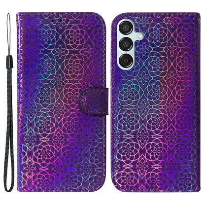For Samsung Galaxy M15 5G / F15 5G Leather Case Dazzling Flower Phone Cover