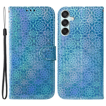 For Samsung Galaxy M15 5G / F15 5G Leather Case Dazzling Flower Phone Cover