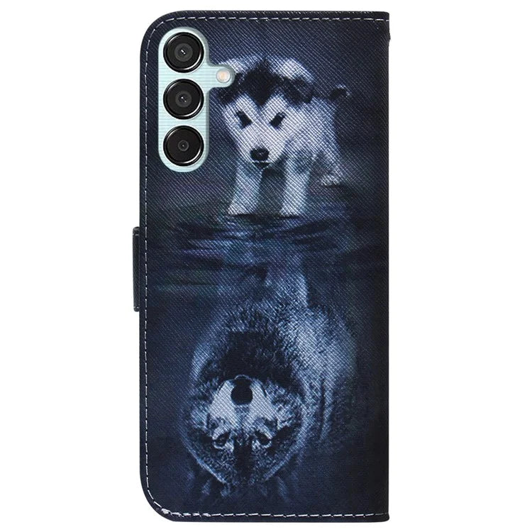 For Samsung Galaxy M15 5G / F15 5G Case Pattern Printing Phone Leather Cover
