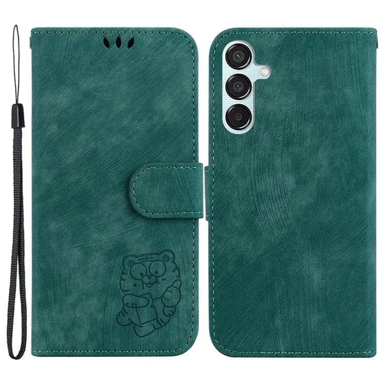 For Samsung Galaxy M15 5G / F15 5G Case Cute Tiger Pattern Flip Leather Phone Cover