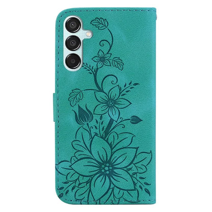 For Samsung Galaxy M15 5G / F15 5G Leather Case Flower Imprinted Phone Cover