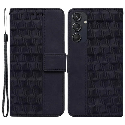 For Samsung Galaxy M55 5G / C55 5G / F55 5G Case Imprinted Geometry PU Leather Protective Cover