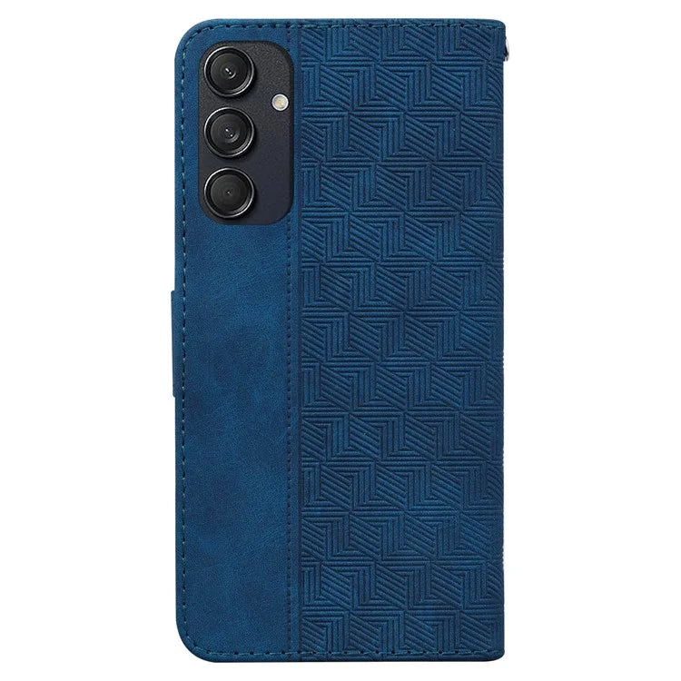 For Samsung Galaxy M55 5G / C55 5G / F55 5G Case Imprinted Geometry PU Leather Protective Cover