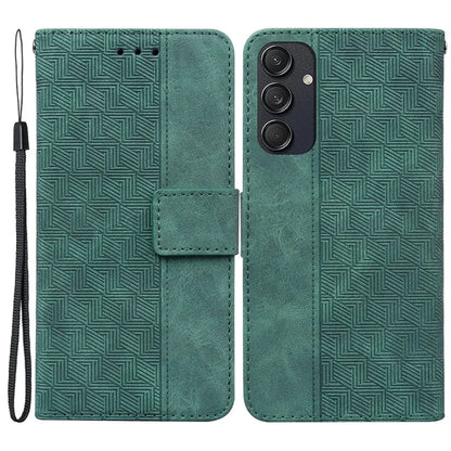 For Samsung Galaxy M55 5G / C55 5G / F55 5G Case Imprinted Geometry PU Leather Protective Cover