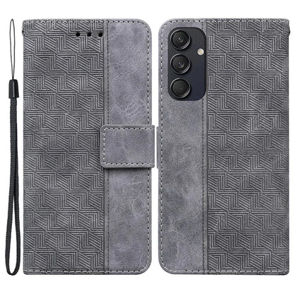 For Samsung Galaxy M55 5G / C55 5G / F55 5G Case Imprinted Geometry PU Leather Protective Cover