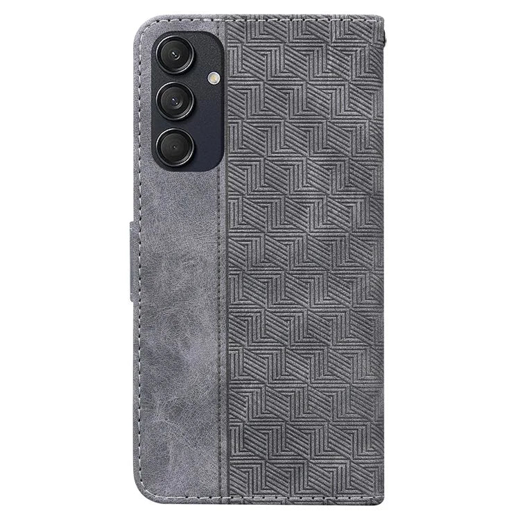 For Samsung Galaxy M55 5G / C55 5G / F55 5G Case Imprinted Geometry PU Leather Protective Cover