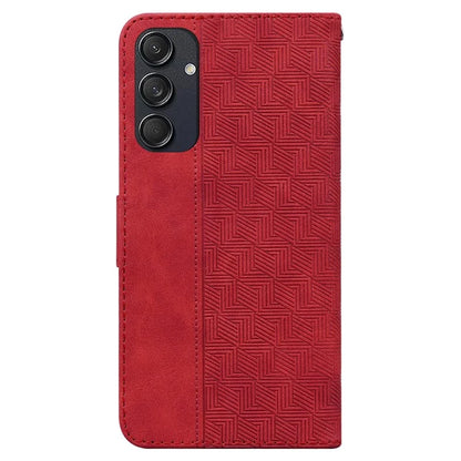 For Samsung Galaxy M55 5G / C55 5G / F55 5G Case Imprinted Geometry PU Leather Protective Cover