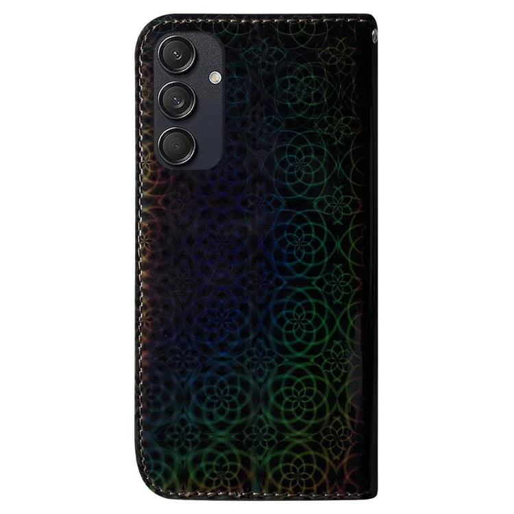 For Samsung Galaxy M55 5G / C55 5G / F55 5G Case Dazzling Flower Magnetic Clasp Leather Cover