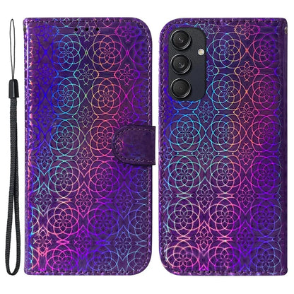 For Samsung Galaxy M55 5G / C55 5G / F55 5G Case Dazzling Flower Magnetic Clasp Leather Cover