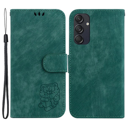 For Samsung Galaxy M55 5G / C55 5G / F55 5G Case Wallet Little Tiger Imprinted Leather Phone Cover
