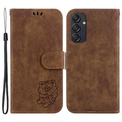 For Samsung Galaxy M55 5G / C55 5G / F55 5G Case Wallet Little Tiger Imprinted Leather Phone Cover