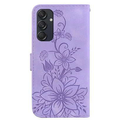 For Samsung Galaxy M55 5G / C55 5G / F55 5G Case with Hand Strap PU Leather Flower Phone Cover