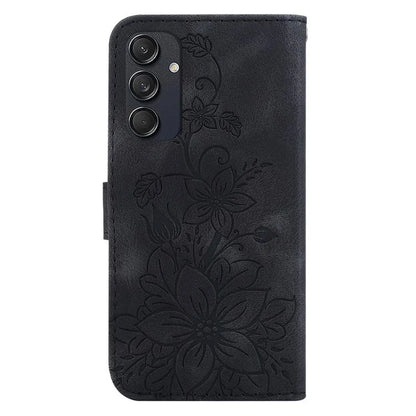 For Samsung Galaxy M55 5G / C55 5G / F55 5G Case with Hand Strap PU Leather Flower Phone Cover