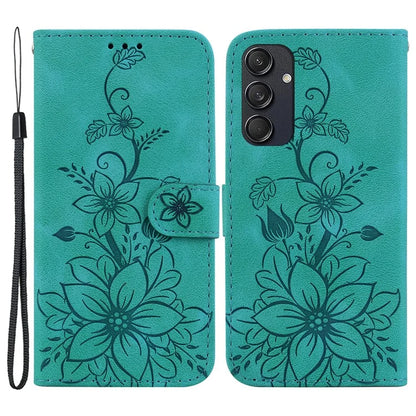 For Samsung Galaxy M55 5G / C55 5G / F55 5G Case with Hand Strap PU Leather Flower Phone Cover