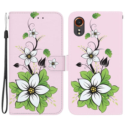 For Samsung Galaxy Xcover7 Case PU Leather Pattern Stand Function Flip Phone Cover