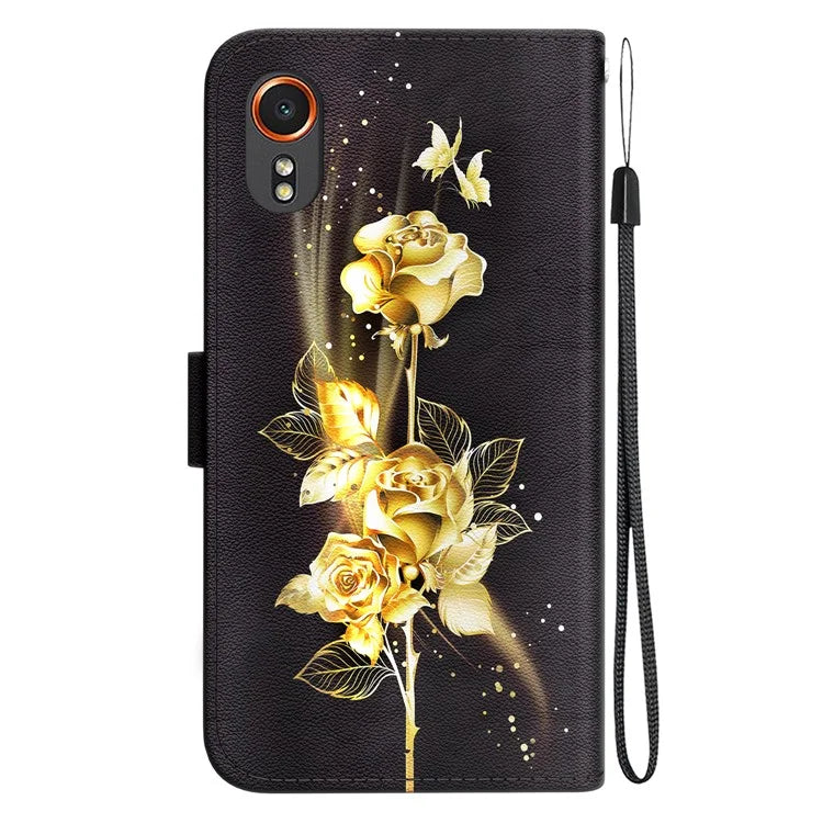 For Samsung Galaxy Xcover7 Case PU Leather Pattern Stand Function Flip Phone Cover