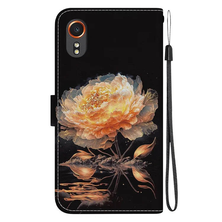 For Samsung Galaxy Xcover7 Case PU Leather Pattern Stand Function Flip Phone Cover
