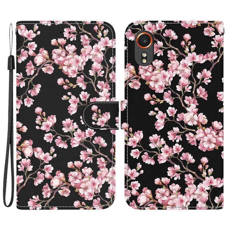 For Samsung Galaxy Xcover7 Case PU Leather Pattern Stand Function Flip Phone Cover