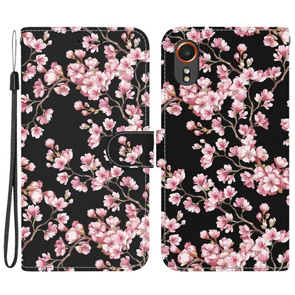 For Samsung Galaxy Xcover7 Case PU Leather Pattern Stand Function Flip Phone Cover