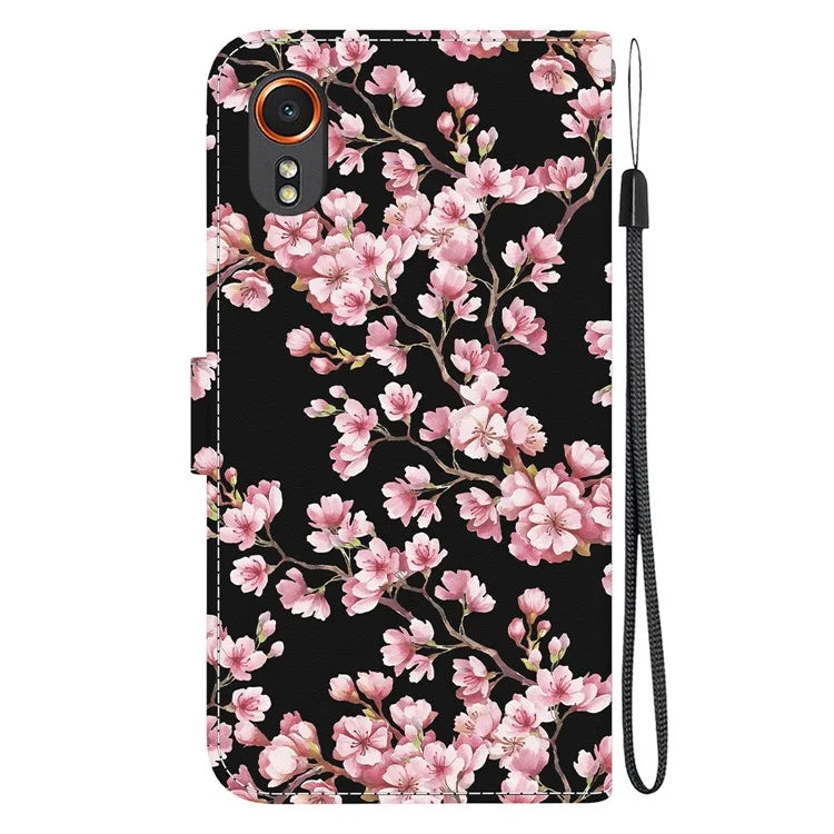 For Samsung Galaxy Xcover7 Case PU Leather Pattern Stand Function Flip Phone Cover