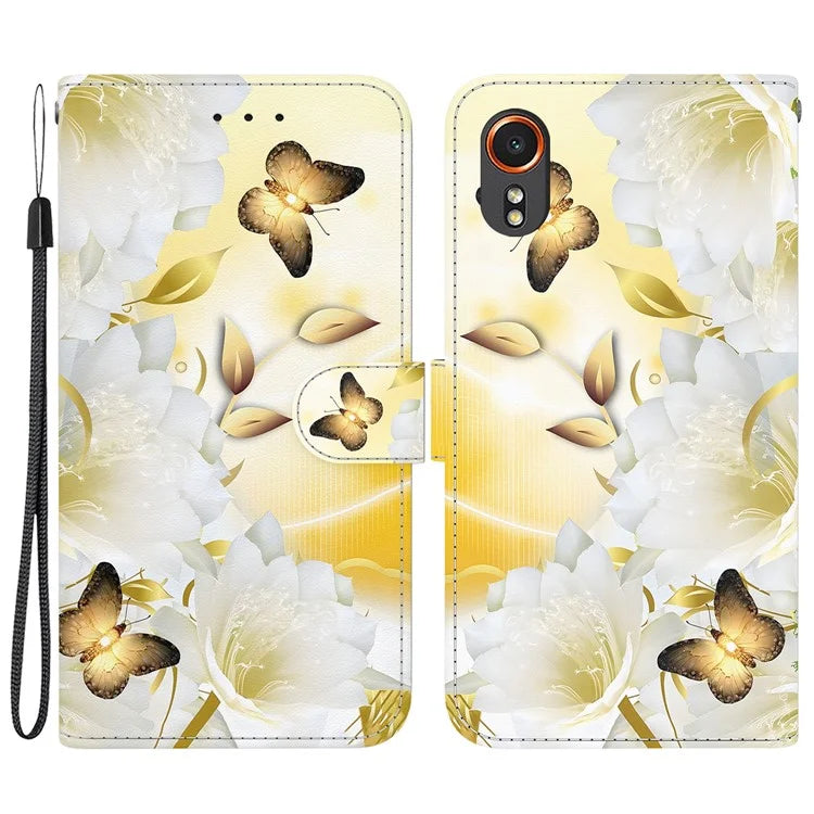 For Samsung Galaxy Xcover7 Case PU Leather Pattern Stand Function Flip Phone Cover