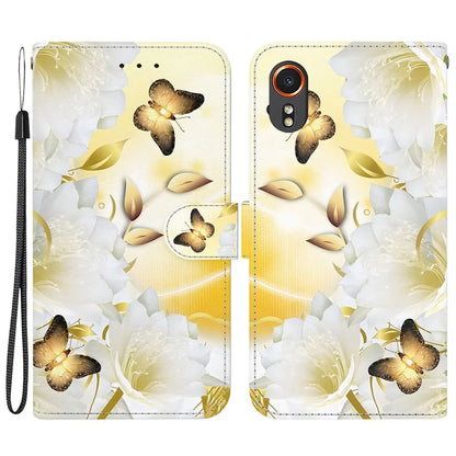 For Samsung Galaxy Xcover7 Case PU Leather Pattern Stand Function Flip Phone Cover