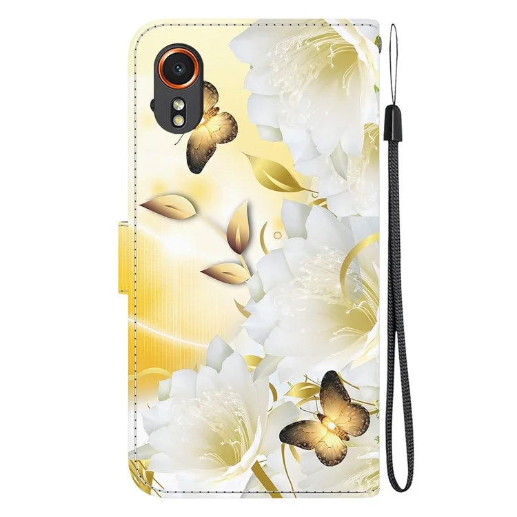 For Samsung Galaxy Xcover7 Case PU Leather Pattern Stand Function Flip Phone Cover