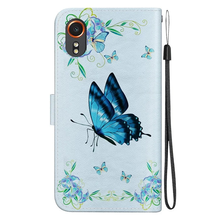 For Samsung Galaxy Xcover7 Case PU Leather Pattern Stand Function Flip Phone Cover