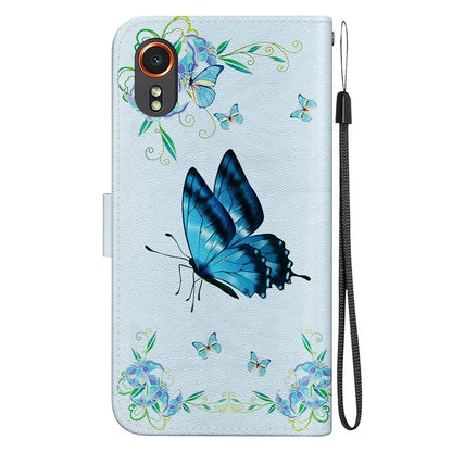 For Samsung Galaxy Xcover7 Case PU Leather Pattern Stand Function Flip Phone Cover