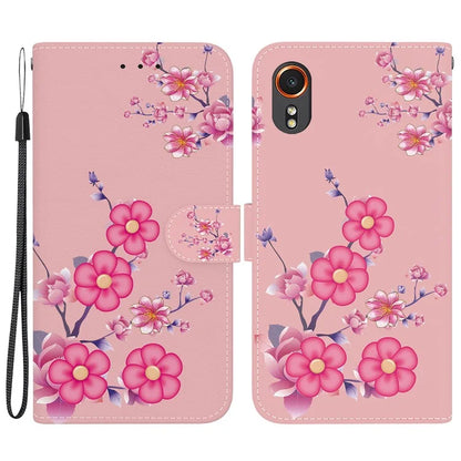 For Samsung Galaxy Xcover7 Case PU Leather Pattern Stand Function Flip Phone Cover