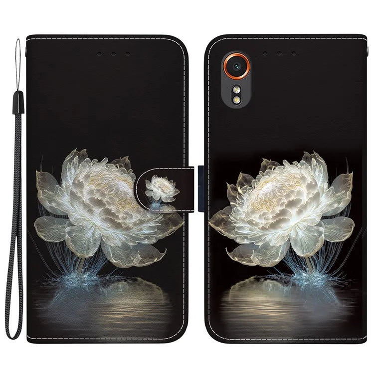 For Samsung Galaxy Xcover7 Case PU Leather Pattern Stand Function Flip Phone Cover