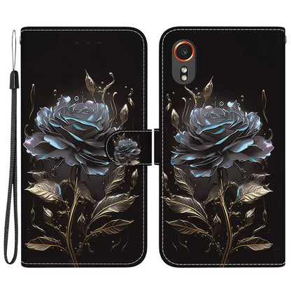 For Samsung Galaxy Xcover7 Case PU Leather Pattern Stand Function Flip Phone Cover