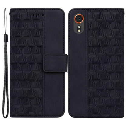 For Samsung Galaxy Xcover7 Case Wallet Stand Leather Geometry Phone Cover