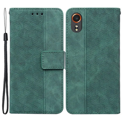 For Samsung Galaxy Xcover7 Case Wallet Stand Leather Geometry Phone Cover