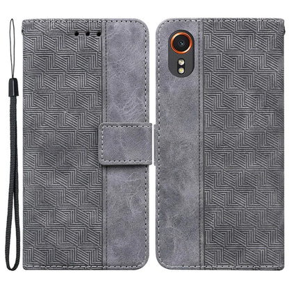 For Samsung Galaxy Xcover7 Case Wallet Stand Leather Geometry Phone Cover