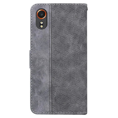 For Samsung Galaxy Xcover7 Case Wallet Stand Leather Geometry Phone Cover