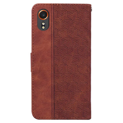 For Samsung Galaxy Xcover7 Case Wallet Stand Leather Geometry Phone Cover