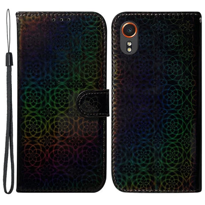 For Samsung Galaxy Xcover7 Case Dazzling Flower Leather Phone Cover