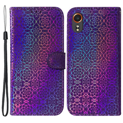 For Samsung Galaxy Xcover7 Case Dazzling Flower Leather Phone Cover