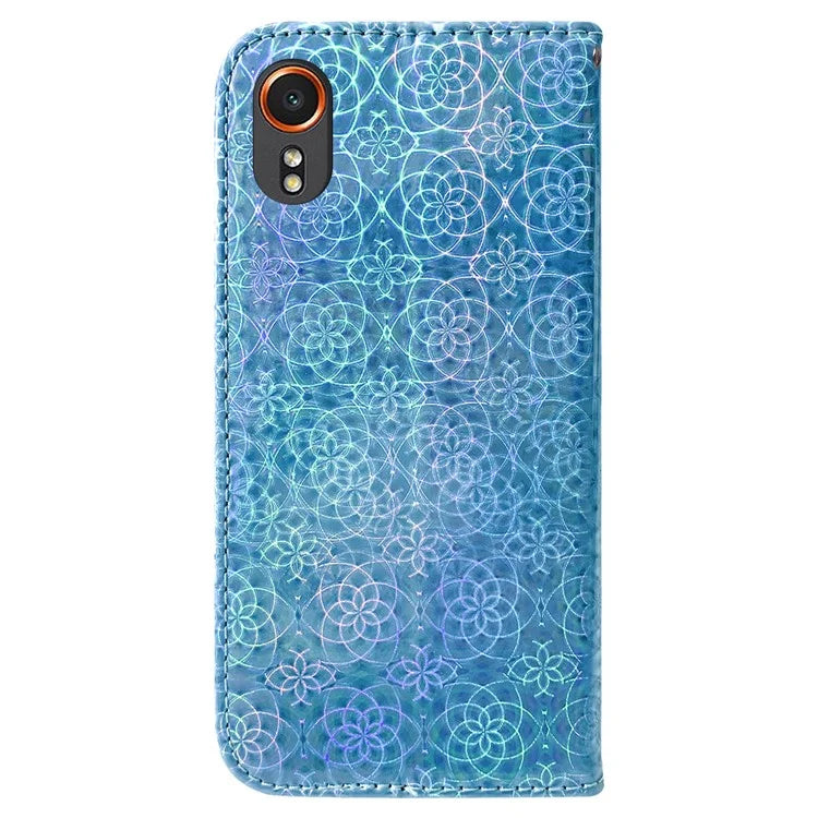 For Samsung Galaxy Xcover7 Case Dazzling Flower Leather Phone Cover