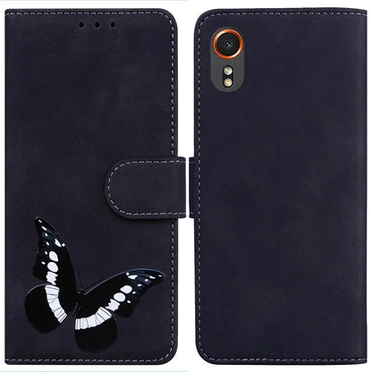 For Samsung Galaxy Xcover7 Case Butterfly Printed Magnetic Shockproof Leather Phone Cover