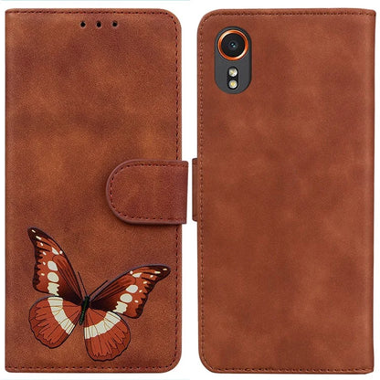 For Samsung Galaxy Xcover7 Case Butterfly Printed Magnetic Shockproof Leather Phone Cover